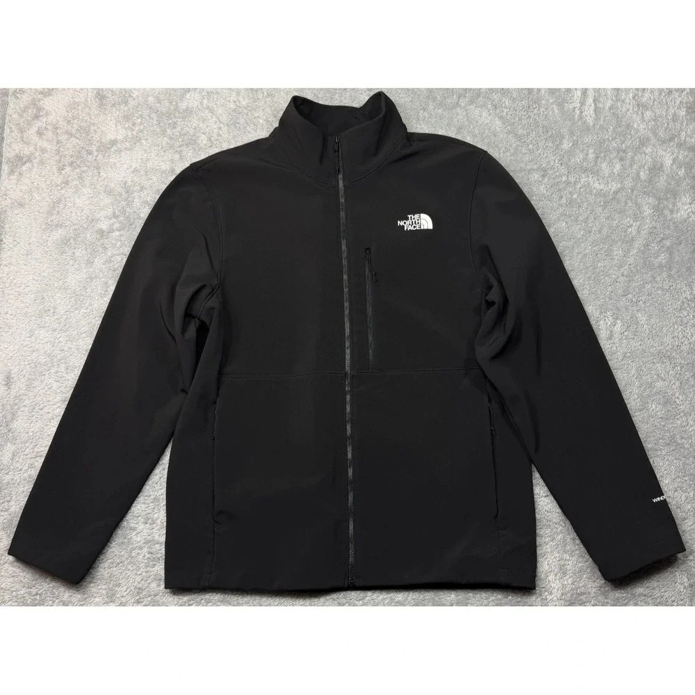The North Face Mens Apex Bionic Softshell Jacket Size Large L Black Full Zip